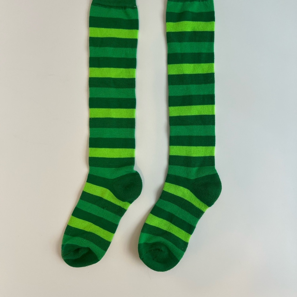 Green Striped Women’s Socks